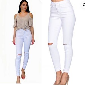 🎉TRUE RELIGION WHITE JENNIE DESTROY JEANS SIZE 29